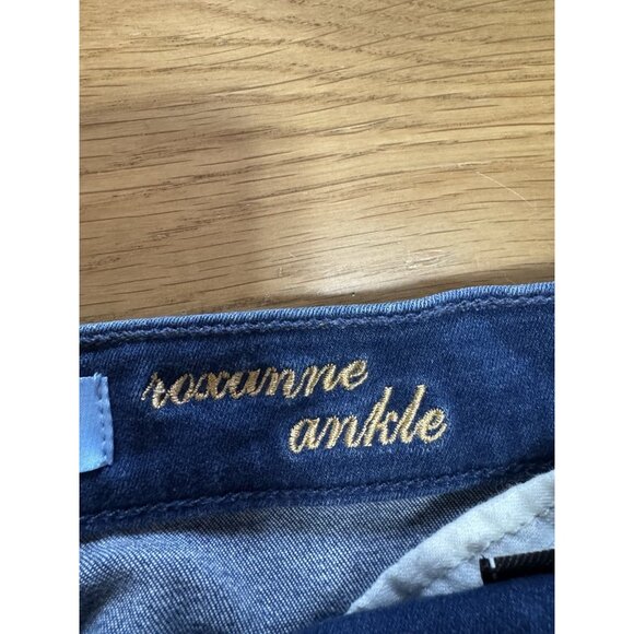 7 For All Mankind Dark Wash b(air) Denim Roxanne Ankle Blue Jeans Size 29 Preppy - Picture 9 of 16